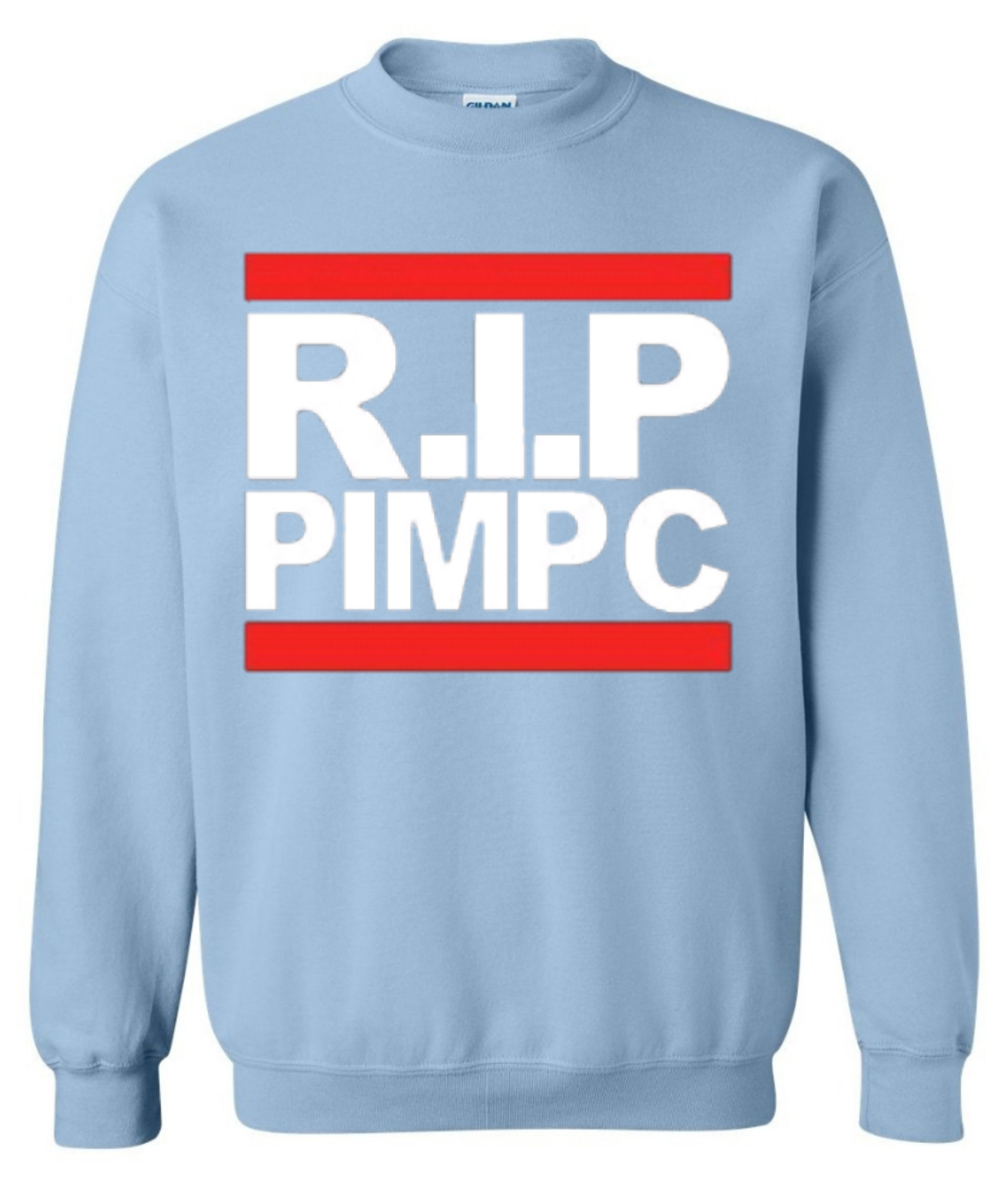 RIP Pimp C Sweatshirt in Houston Oilers baby blue