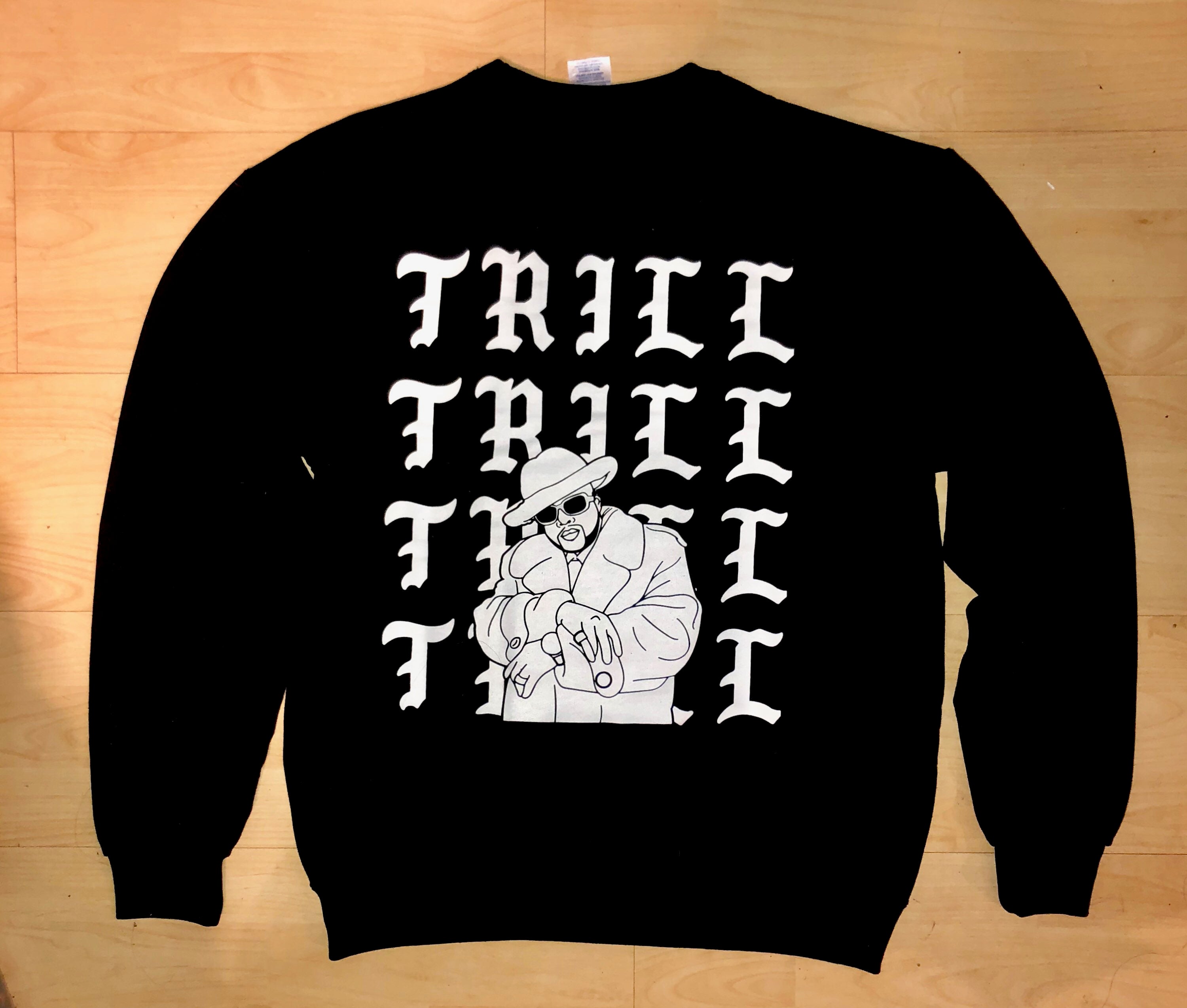 Black I Feel Pimp C Trill Sweatshirt Sweater (back)