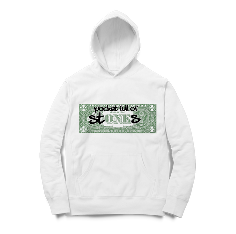 White Pocket Full of Stones Hoodie